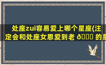 处座zui
容易爱上哪个星座(注定会和处座女恩爱到老 🐈 的星座男)
